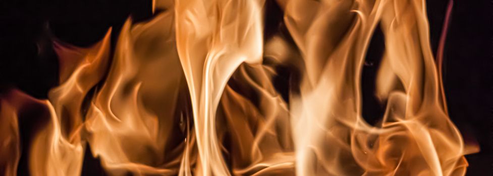 Fire flames as nature element and abstract background, minimal design