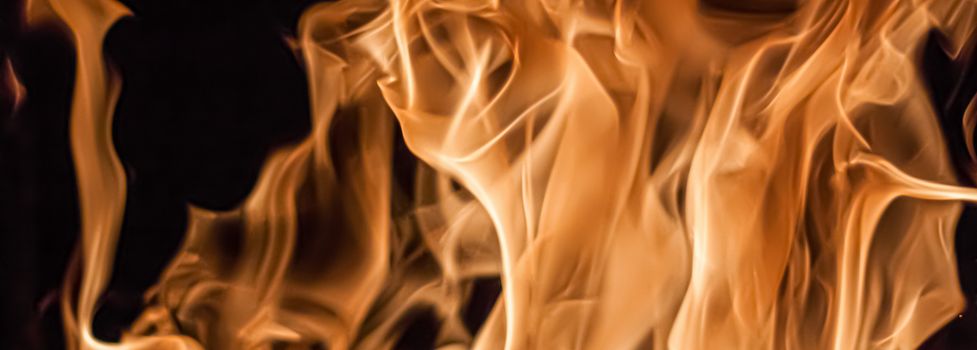 Fire flames as nature element and abstract background, minimal design