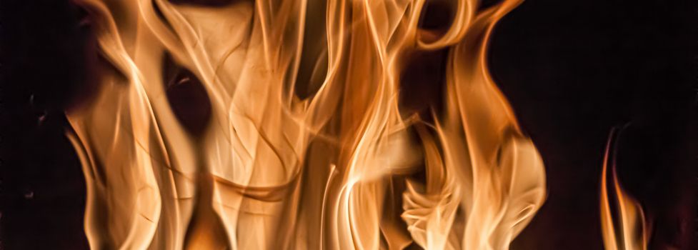 Fire flames as nature element and abstract background, minimal design