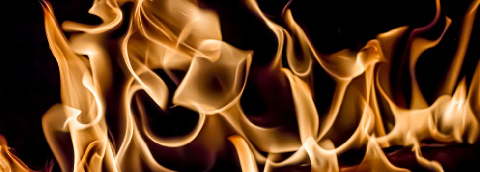 Fire flames as nature element and abstract background, minimal design