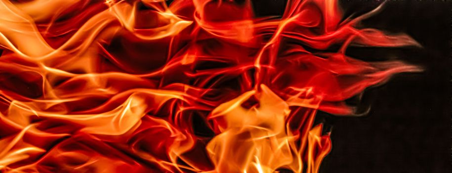 Hot fire flames as nature element and abstract background, minimal design