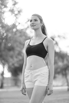 Portrait of a beautiful young sporty girl