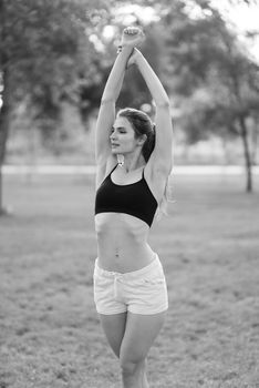 Portrait of a beautiful young sporty girl