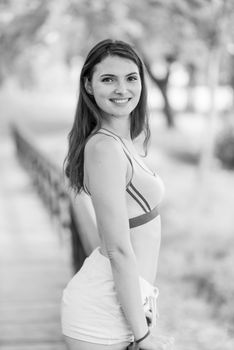 Portrait of a beautiful young sporty girl