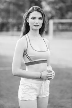 Portrait of a beautiful young sporty girl