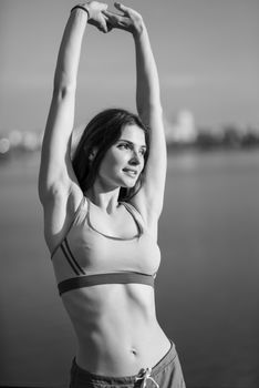 Portrait of a beautiful young sporty girl