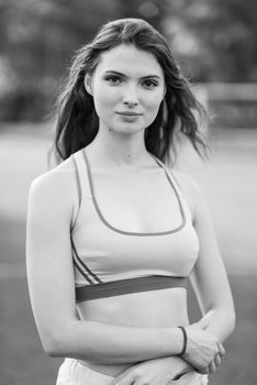 Portrait of a beautiful young sporty girl