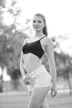 Portrait of a beautiful young sporty girl