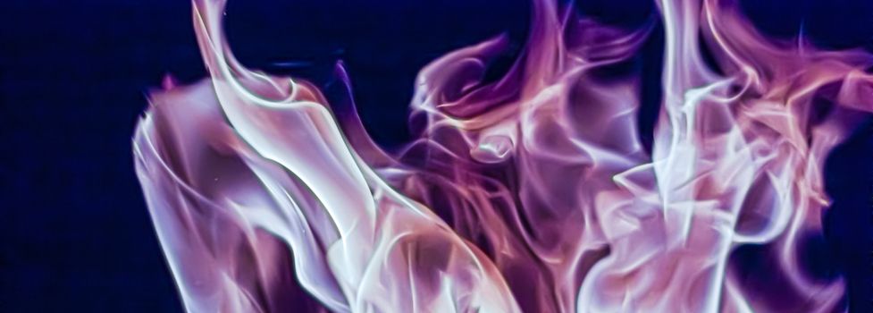 Abstract purple smoke as minimal background, magical backdrop and flow design