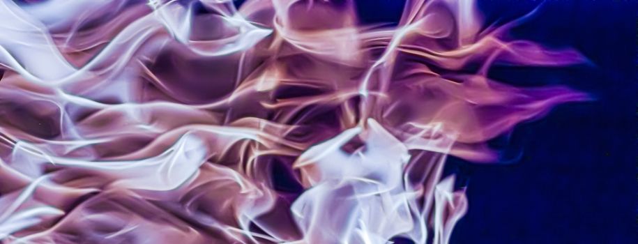 Abstract purple smoke as minimal background, magical backdrop and flow design