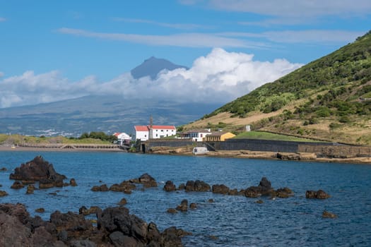 Walk on the Azores archipelago. Discovery of the island of Faial, Azores. Portugal. Europe.