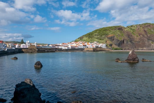 Walk on the Azores archipelago. Discovery of the island of Faial, Azores. Portugal. Europe.