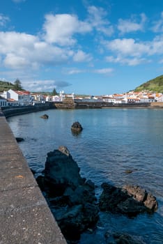 Walk on the Azores archipelago. Discovery of the island of Faial, Azores. Portugal. Europe.