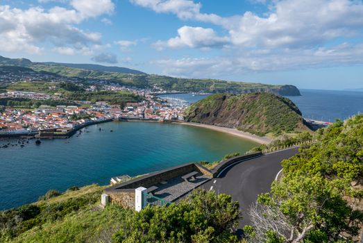 Walk on the Azores archipelago. Discovery of the island of Faial, Azores. Portugal. Europe.