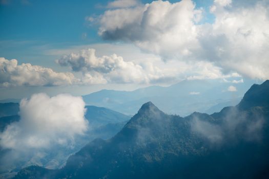 landscape mountain peak and cloud