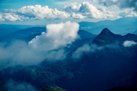 landscape mountain peak and cloud