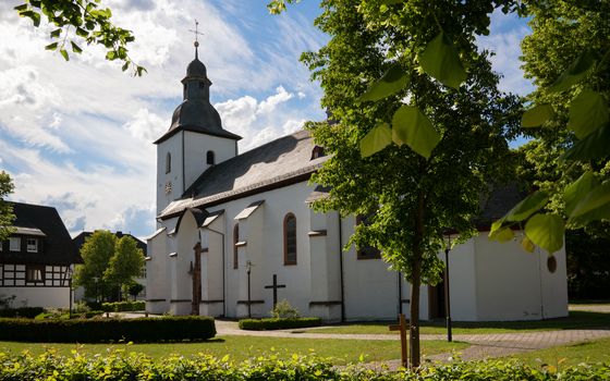 Parish church of the Sauerland village Oberkirchen, Schmallenberg, Germany