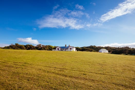 Cape Schanck Lighthouse Reserve on a cool clear winter's morning on the Mornington Peninsula in Victoria, Australia