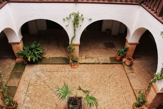 Courtyard of a typical house in Villanueva de los Infantes , Castilla la Mancha, Spain