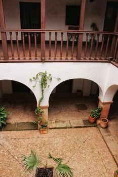 Courtyard of a typical house in Villanueva de los Infantes , Castilla la Mancha, Spain