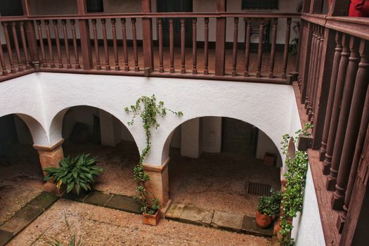 Courtyard of a typical house in Villanueva de los Infantes , Castilla la Mancha, Spain