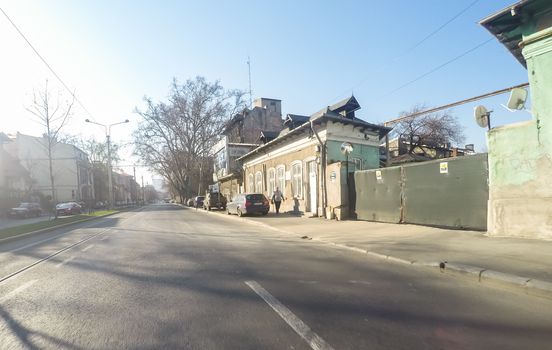 Changes and complications caused by coronavirus epidemy, world without crowds, virus empties streets. No traffic jam, no pollution, empty streets in downtown Bucharest, Romania, 2020