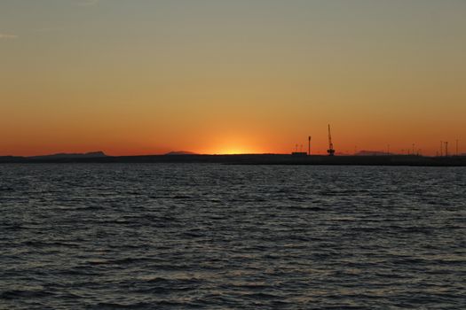 Beach at sunset in Southern Spain