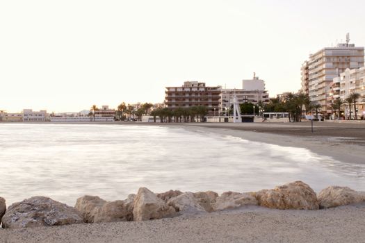 Beach at sunset in Southern Spain