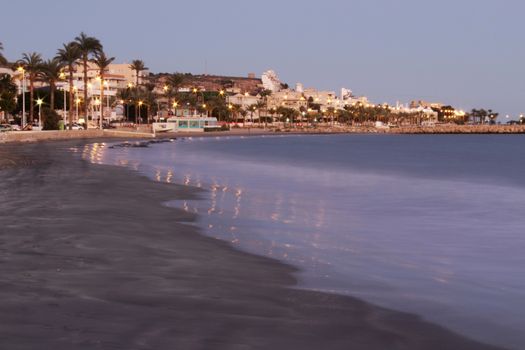 Beach at sunset in Southern Spain