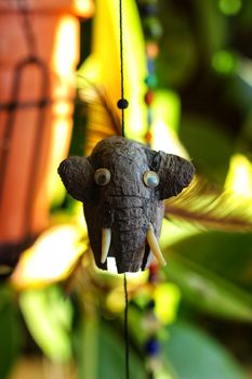 Elephant decorative pendant in the garden