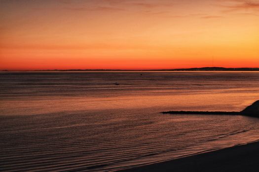 Sunset in Santa Pola, a small fishing village in southern Spain