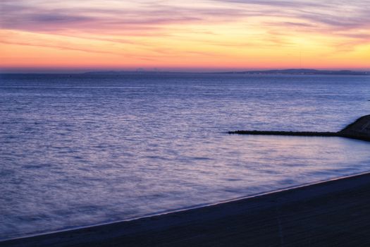 Sunset in Santa Pola, a small fishing village in southern Spain