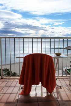 Views of the bay from beachfront apartment in southern spain, Santa Pola