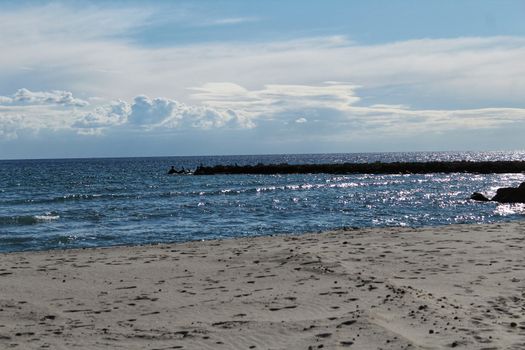 Beach in the morning in Southern Spain, Santa Pola, Alicante