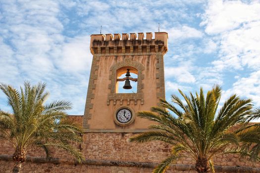 Fortress castle of the fishing village of Santa Pola, Alicante, Spain