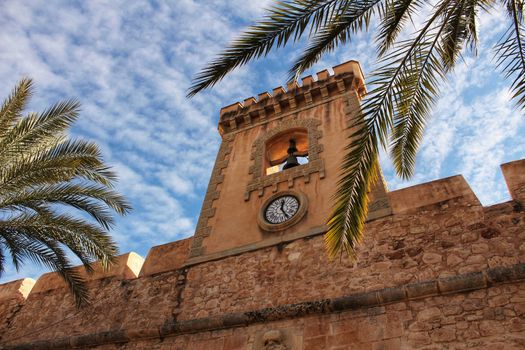 Fortress castle of the fishing village of Santa Pola, Alicante, Spain