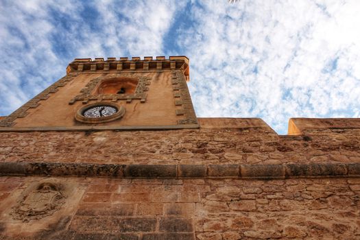 Fortress castle of the fishing village of Santa Pola, Alicante, Spain