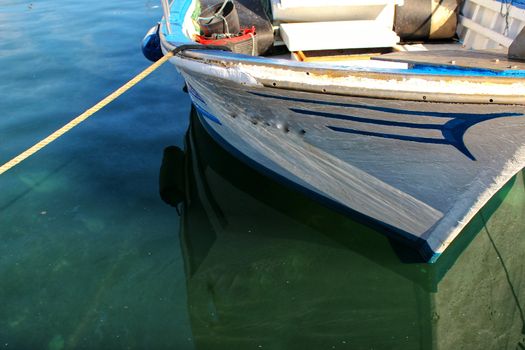 Fishing boats moored in the port of Santa Pola, Alicante