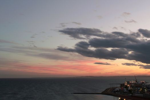 Sunset in Santa Pola, a small fishing village in southern Spain