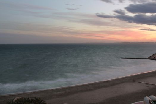 Sunset in Santa Pola, a small fishing village in southern Spain