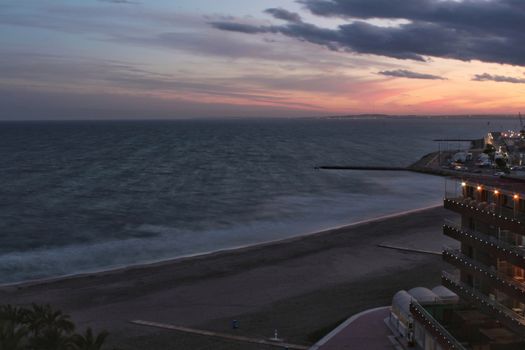Sunset in Santa Pola, a small fishing village in southern Spain