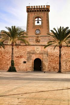 Fortress castle of the fishing village of Santa Pola, Alicante, Spain