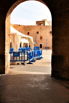 Fortress castle of the fishing village of Santa Pola, Alicante, Spain