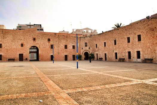 Fortress castle of the fishing village of Santa Pola, Alicante, Spain