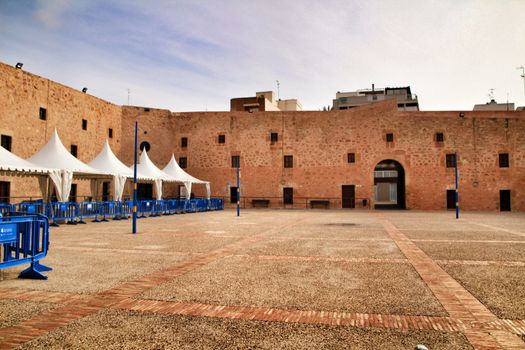 Fortress castle of the fishing village of Santa Pola, Alicante, Spain
