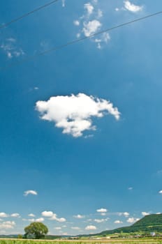 clouds on a blue summer sky