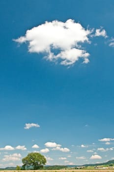 clouds on a blue summer sky