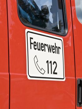 emergency number of German fire department