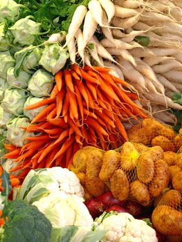 vegetables at a farmer market