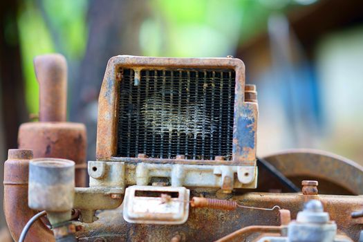 old rusty ari filter for engine